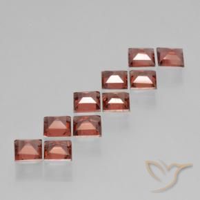 Pedras preciosas de Granada Piropo vermelho médio natural de 4.17 ct, Quadrado, VS