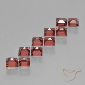Pedras preciosas de Granada Piropo Vermelho escarlate natural de 4.94 ct, Quadrado, VS