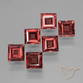 Pedras preciosas de Granada Piropo Vermelho escuro natural de 2.71 ct, Quadrado, VS