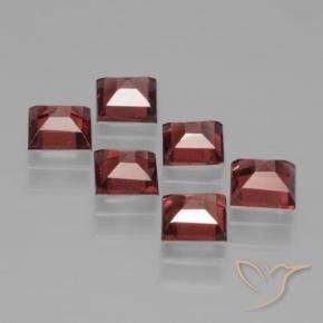 Pedras preciosas de Granada Piropo Vermelho escuro natural de 2.71 ct, Quadrado, VS