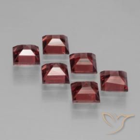 Pedras preciosas de Granada Piropo Vermelho escuro natural de 2.66 ct, Quadrado, VS