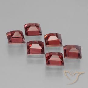 Pedras preciosas de Granada Piropo Vermelho Escarlate Profundo natural de 2.87 ct, Quadrado, VS