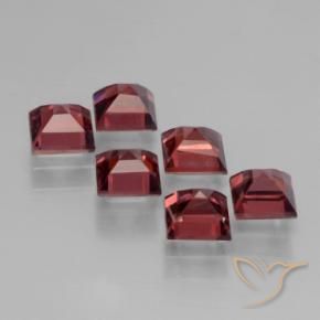 Pedras preciosas de Granada Piropo Vinho Tinto Profundo natural de 2.93 ct, Quadrado, VS