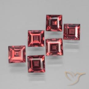Pedras preciosas de Granada Piropo Vermelho escuro natural de 2.74 ct, Quadrado, VS