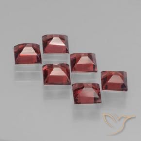 Pedras preciosas de Granada Piropo Vermelho escuro natural de 2.49 ct, Quadrado, VS