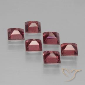 Pedras preciosas de Granada Piropo vermelho médio natural de 2.67 ct, Quadrado, VS