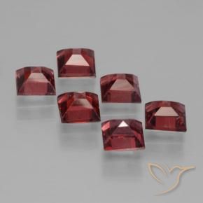 Pedras preciosas de Granada Piropo Vermelho Escarlate Profundo natural de 2.80 ct, Quadrado, VS