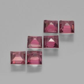 Pedras preciosas de Granada Piropo Vermelho escuro natural de 2.12 ct, Quadrado, VS