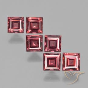Pedras preciosas de Granada Piropo Vermelho escuro natural de 2.54 ct, Quadrado, VS