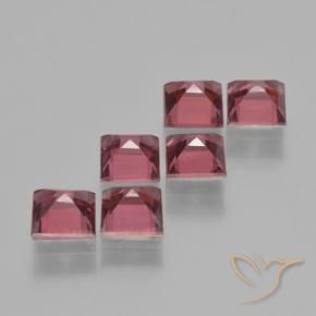 Pedras preciosas de Granada Piropo Vermelho escuro natural de 2.54 ct, Quadrado, VS