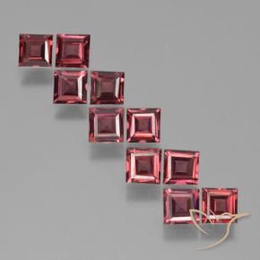 Pedras preciosas de Granada Piropo Vermelho escuro natural de 3.80 ct, Quadrado, VS