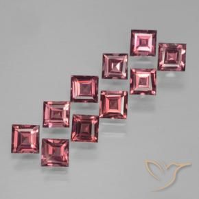 Pedras preciosas de Granada Piropo vermelho médio natural de 4.00 ct, Quadrado, VS