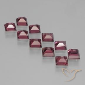 Pedras preciosas de Granada Piropo Vermelho escuro natural de 4.30 ct, Quadrado, VS