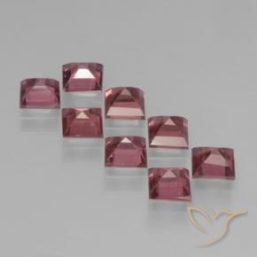 Pedras preciosas de Granada Piropo Vermelho escuro natural de 3.05 ct, Quadrado, VS