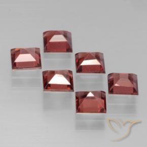Pedras preciosas de Granada Piropo Vermelho escuro natural de 2.98 ct, Quadrado, VS