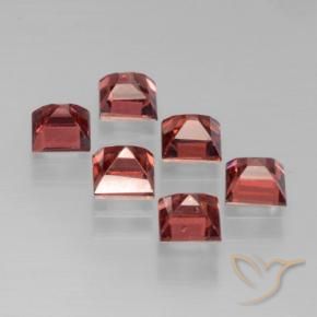 Pedras preciosas de Granada Piropo Vermelho Rosa Profundo natural de 2.64 ct, Quadrado, VS