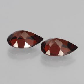 Pedras preciosas de Granada Piropo Vermelho Sangue Profundo natural de 4.19 ct, Formato de pêra, VVS-VS