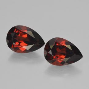 Pedras preciosas de granada piropo vermelho natural de  ct, formato de pêra, VVS-VS