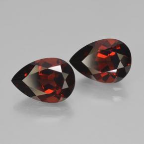 Pedras preciosas de granada piropo vermelho natural de  ct, formato de pêra, VVS-VS