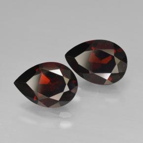 Pedras preciosas de Granada Piropo Vermelho escuro natural de 4.85 ct, Formato de pêra, VVS-VS