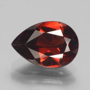 Granada piropo vermelho natural 2,24ct, formato de pêra, VS