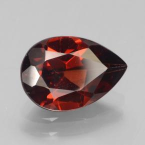 Granada piropo vermelho natural 2,24ct, formato de pêra, VS