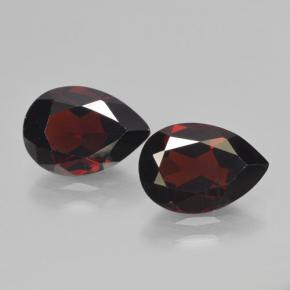 Pedras preciosas de granada piropo vermelho natural de 4,31 ct, formato de pêra, VVS-VS