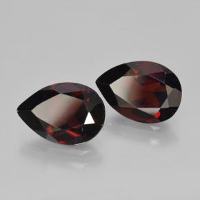 Pedras preciosas de granada piropo vermelho natural de 4,31 ct, formato de pêra, VVS-VS