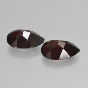 Pedras preciosas de granada piropo vermelho natural de 4,31 ct, formato de pêra, VVS-VS