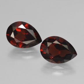 Pedras preciosas de Granada Piropo vermelho escuro natural de 4.95 ct, Formato de pêra, VVS-VS