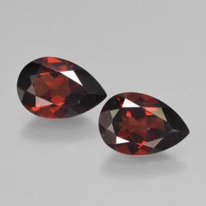 Pedras preciosas de granada piropo vermelho natural de 4,02 ct, formato de pêra, VVS-VS