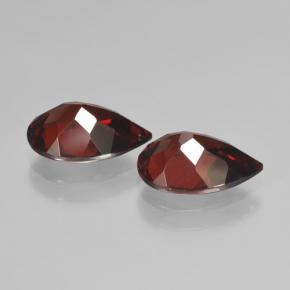 Pedras preciosas de granada piropo vermelho natural de 4,02 ct, formato de pêra, VVS-VS