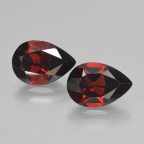 Pedras preciosas de granada piropo vermelho natural de 4,67 ct, formato de pêra, VVS-VS