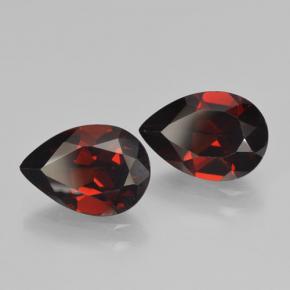 Pedras preciosas de granada piropo vermelho natural de 4,67 ct, formato de pêra, VVS-VS
