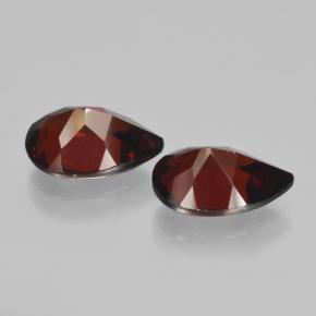 Pedras preciosas de granada piropo vermelho natural de 4,67 ct, formato de pêra, VVS-VS
