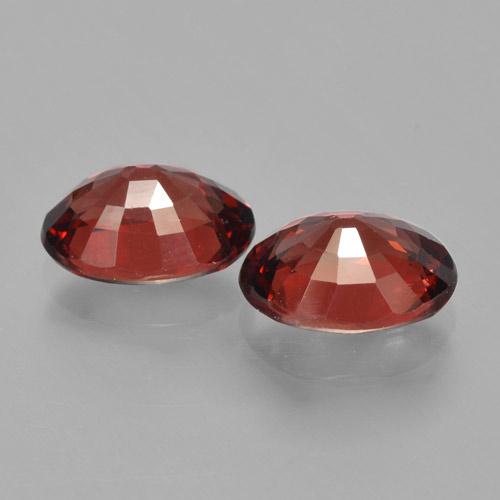 Pedras preciosas de granada piropo vermelho natural de 3,05 ct, corte oval, VVS-VS
