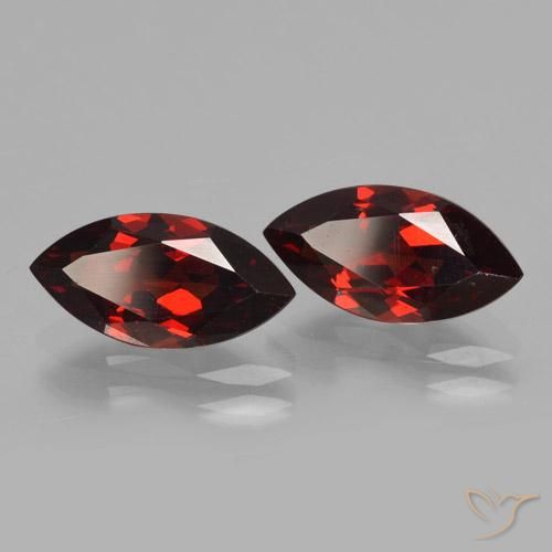 Pedras preciosas de Granada Piropo Vermelho escuro natural de 4.47 ct, Marquesa, VVS-VS