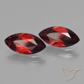 Pedras preciosas de Granada Piropo Vermelho Sangue Profundo natural de 3.50 ct, Marquesa, VVS-VS