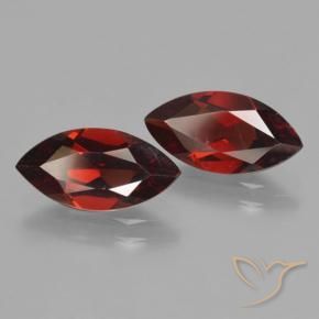 Pedras preciosas de Granada Piropo Vermelho escuro natural de 3.74 ct, Marquesa, VVS-VS