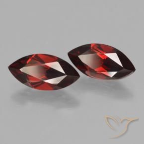 Pedras preciosas de Granada Piropo Vermelho escuro natural de 3.98 ct, Marquesa, VVS-VS