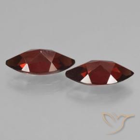 Pedras preciosas de Granada Piropo Vermelho escuro natural de 3.98 ct, Marquesa, VVS-VS
