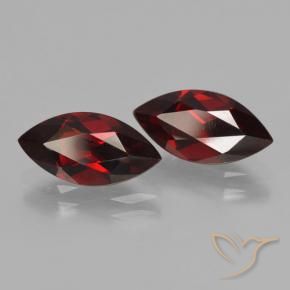 Pedras preciosas de Granada Piropo Vermelho escuro natural de 3.89 ct, Marquesa, VVS-VS