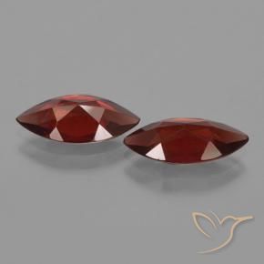 Pedras preciosas de Granada Piropo Vermelho escuro natural de 3.08 ct, Marquesa, VVS-VS
