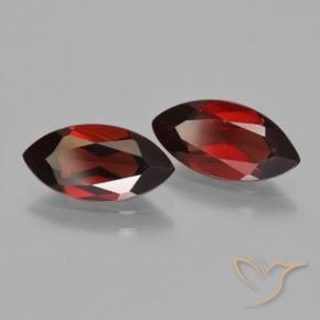Pedras preciosas de Granada Piropo Vermelho escuro natural de 4.04 ct, Marquesa, VVS-VS