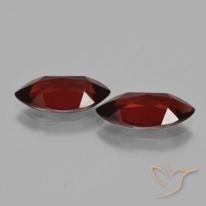 Pedras preciosas de Granada Piropo Vermelho escuro natural de 4.04 ct, Marquesa, VVS-VS