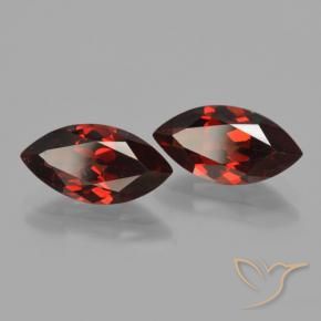 Pedras preciosas de Granada Piropo Vermelho escuro natural de 4.40 ct, Marquesa, VVS-VS