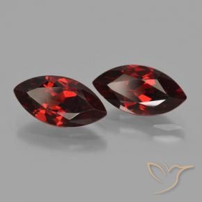 Pedras preciosas de Granada Piropo Vermelho escuro natural de 4.36 ct, Marquesa, VVS-VS