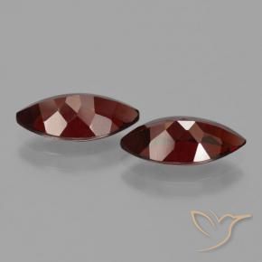 Pedras preciosas de Granada Piropo Vermelho escuro natural de 4.36 ct, Marquesa, VVS-VS