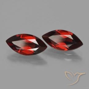 Pedras preciosas de Granada Piropo Vermelho escuro natural de 3.84 ct, Marquesa, VVS-VS