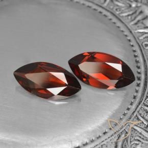 Pedras preciosas de Granada Piropo Vermelho Sangue Profundo natural de 3.56 ct, Marquesa, VVS-VS